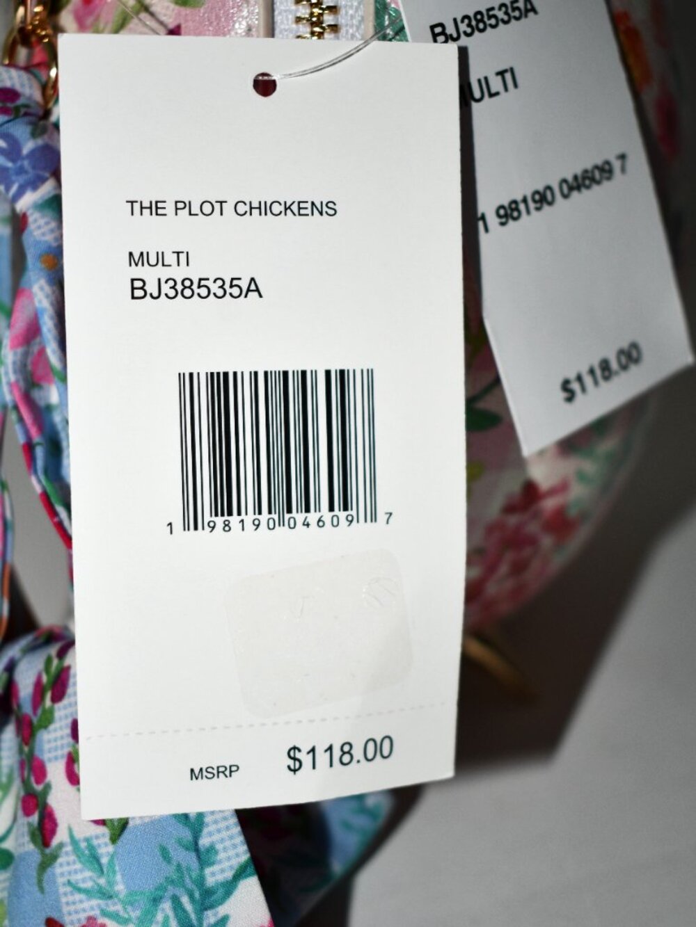 Betsey Johnson The Plot Chickens Beaded Top Handle Clutch #BJ38535A NWT - Picture 6 of 8